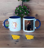 Unicorn Kupa Bardak Lacivert Fotoğraflı