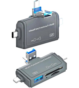 Kyrotech 7İN1 Micro Usb, Type C, Apple İphone 15, 14, 13, 12, 11 Pro,Pro Max Uyumlu, Multi, Kart Okuyucu, Otg, SD TF Usb Dönüştürücü