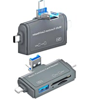 Kyrotech 7İN1 Micro Usb, Type C, Apple İphone 15, 14, 13, 12, 11 Pro,Pro Max Uyumlu, Multi, Kart Okuyucu, Otg, SD TF Usb Dönüştürücü