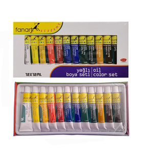 Yağlı Boya Seti Academy 12 Renk 12 Ml 1 Paket Yağlıboya 12 li Seti Tüpte (Karışık)