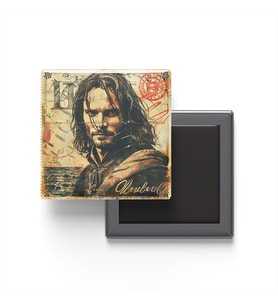 Aragorn - Baskılı Buzdolap Magneti Kare - 9x9 cm