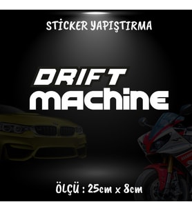 drift machine tuning yazı etiket sticker - 2 adet çıkartma araba motosiklet kask atv tablet pc buzdolabı otomobil bilgisayar uyumlu