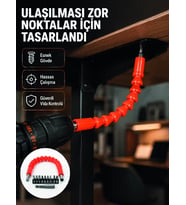 DMAX Esnek Şaftlı Matkap Bits Uç Seti 12 Parça Vida Montaj ve Tamir Seti