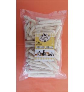 ProChef Ekonomik 500 Gr Beyaz Burgu Çubuk ( Köpek Kemiği & Ödül Maması ) Doğal Sığır Derisi
