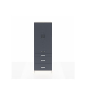 Arges Dolap 4 Raflı 4 Çekmeceli 2 Kapaklı 88x30x243 Aytaşı-Antrasit