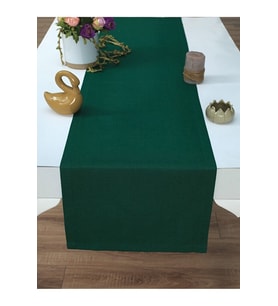 Amerikan Servis Pamuklu Yeşil Renkli Masa Sunum Runner 40x170 (STD)