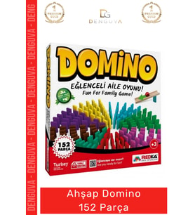#Oyuncak Renkli Eğitici Zeka Geliştirici Çocuk Aktivite Seti Tasarım Ahşap Domino 152 Parça Oyun