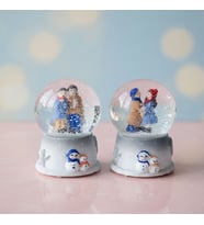 Mini Boy Işıklı Kış Masalı Tasarımlı Kar Küresi