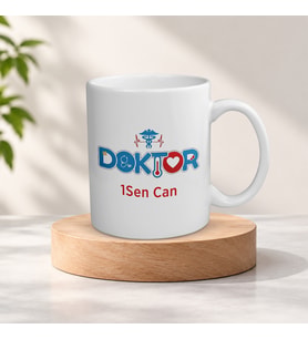 Kişiye Özel İsimli Doktor Meslek Kupa Bardak