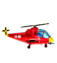 Kırmızı Helikopter Şekilli Folyo Balon 1 Adet