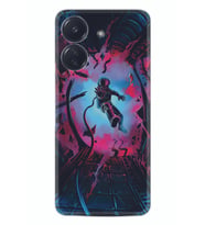 Xiaomi Redmi 13c Kılıf Silikon Desen Özel Seri Astronot Attack 1702