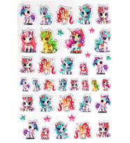 Sticker Kabartmalı A4 Boyutunda Stiker Defter, Planlayıcı Etiket-(lim529) - Star Unicorn