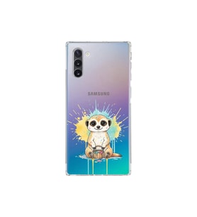 Samsung Galaxy Note 10 ile Uyumlu Splash Mirket Tasarımlı Şeffaf Silikon Kılıf