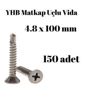 Matkap Uçlu Vida YHB 4.8x100 150'li Paket