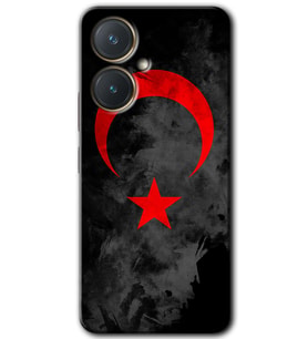 Vivo Y27 Kılıf HD Desen Baskılı Kılıf - Black Ayyıldız
