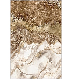 Eliana Home Baskılı, Yıkanabilir Kaymaz Taban Salon Halısı LNA0448 100x150 cm (Kahverengi)