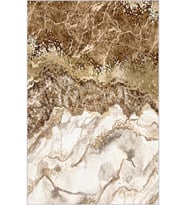 Eliana Home Baskılı, Yıkanabilir Kaymaz Taban Salon Halısı LNA0448 100x150 cm (Kahverengi)
