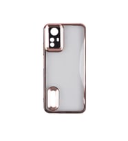 Xiaomi Redmi Note 12S Kılıf Köşeleri Renkli Şeffaf Kamera Korumalı Silikon Luxury Kapak (Rose)