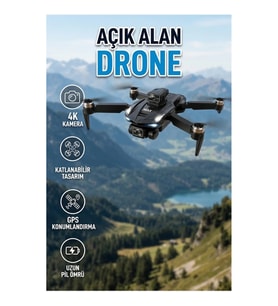 Katlanabilir Taşınabilir Drone – Açık Alan Uçuş ve Havadan Görüntüleme