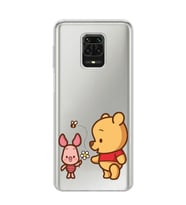 Redmi Note 9 Pro / 9s Uyumlu Pooh & Piglet Tasarımlı Şeffaf Telefon Kılıfı