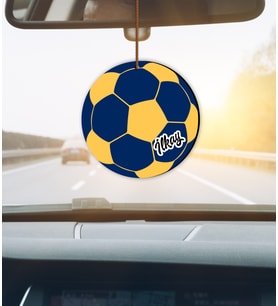 Kişiye Özel Futbol Toplu Hediye Ahşap Araba Dikiz Ayna Süsü