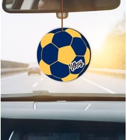 Kişiye Özel Futbol Toplu Hediye Ahşap Araba Dikiz Ayna Süsü