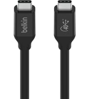 Belkin Usb4 Usb C - Usb C Kablosu 2,6 Ft (100 W'A Kadar Güç Sağlama, 40 Gb/Sn Veri Aktarım Hızı Ve T