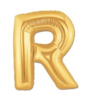 Folyo Balon R Harfi Gold ( altın ) Renk 100 Cm