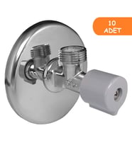 10 Adet ECA Filitreli Ara Musluk Rozetli 102111526 (Krom)