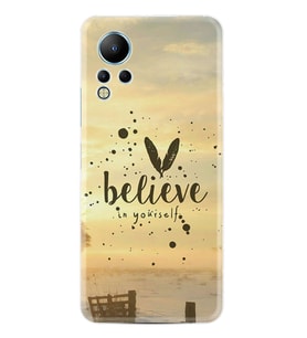 Infınix Note 12 Kılıf Resimli Desenli Baskılı Silikon Belive in Yourself 1316