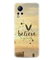 Infınix Note 12 Kılıf Resimli Desenli Baskılı Silikon Belive in Yourself 1316