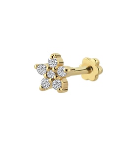 Pırlanta Floral Tragus Piercing