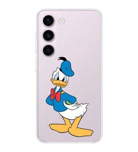 Samsung Galaxy S23  Kamera korumalı Kapak Donald Duck Tasarımlı  Şeffaf Kılıf