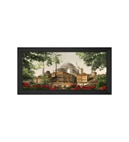 Ayasofya Motifli Kanvas Tablo 80 x 110 cm Siyah Çerçeve