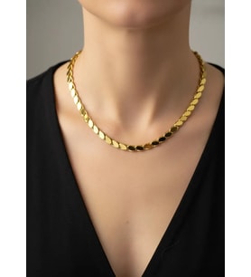 Çelik Pullu Arpa Kolye 60 cm - 25-clkk50