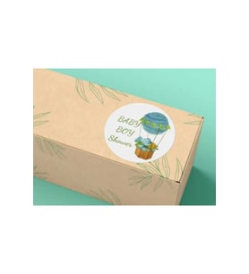 Baby Boy Shower Partisi Sticker Mat Etiket Baby Shower Serisi 4 Cm (40 Adet)