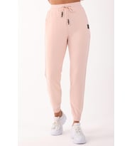 Maraton Sportswear Comfort Kadın  Lastik Paça  Basic Pudra Pantolon 21909
