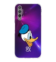 Huawei Nova 5t  Kamera korumalı Kapak Donald Duck Tasarımlı  Şeffaf Kılıf