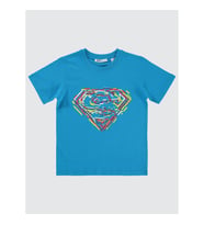 Superman Erkek Çocuk Tişört 10-13 Yaş Koyu Turkuaz
