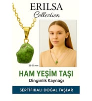 Sertifikalı Ham İşlenmemiş Yeşim Taşı Kolye (Çok Renkli)