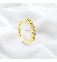Glorria Altın 7 Taş Halka Helix Piercing