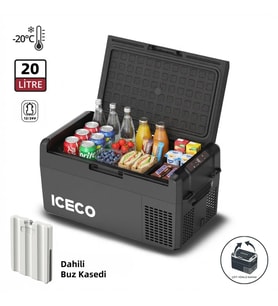 ICECO MCD20B 12/24Volt 20 Litre Kompresörlü Oto Buzdolabı/Dondurucu + Buz Kaseti