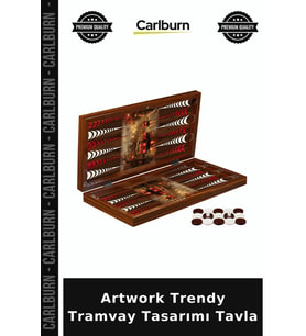 Özel Üretim Hediyelik Masa Oyunları Dekoratif Artwork Trendy Tramvay Tasarımı Tavla