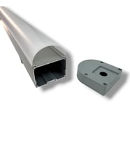 LED Kanal Profil Aluminyum 56x41mm sıva üstü Etanj Su Geçirmez Kasa 1 Metre 7895 Pleksi Kapak Yan Kapaklı Metal Tutucu