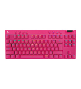 Logitech G PRO X TKL LIGHTSPEED Kablosuz RGB İngilizce Tactile Gaming Klavye – Magenta (920-012159)