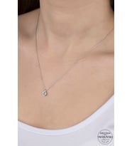 SWAROVSKİ CRYSTAL KALP  925 AYAR GÜMÜŞ KOLYE