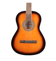Almira Mg917-sb 4/4 Klasik Gitar - Sunburst (başlangıç - Tam Boy)  Geleneksel Kahverengi Sunburst Bitiş, Ihlamur Kapak Ve Yanlar, Temel Eğitim İçin İdeal  Uyum: Yetişkin Ve Gençler İçin 4/4 Standart