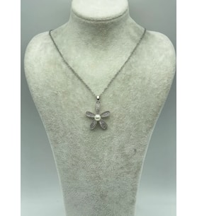 Çelik Silver Papatya Kolye - 25-ctr256