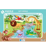 Blue Focus Cute Animals - Sevimli Hayvanlar Puzzle 30 Parça