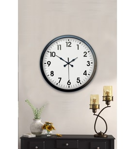 40 cm Siyah Metal Standart Duvar Saati
